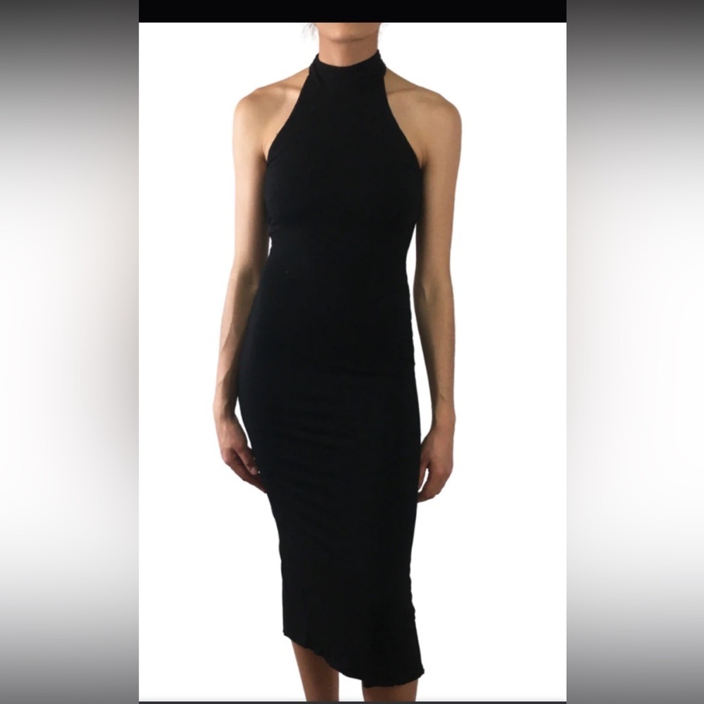 50%offw❤️ Nadia Tarr Dress Nadia Tarr Women halter Midi Body Con Dress Black